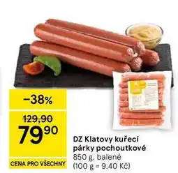 Tesco DZ Klatovy kuřecí párky pochoutkové nabídka