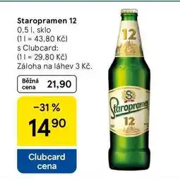 Tesco Staropramen 12 nabídka