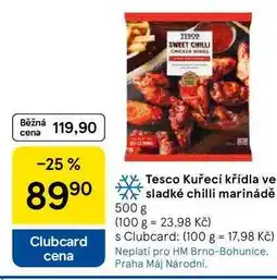 Tesco Tesco Kuřecí křídla ve sladké chilli marinádě nabídka