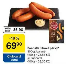 Tesco Ponnath Libové párky nabídka