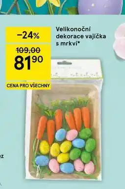Tesco Velikonoční dekorace vajíčka s mrkví nabídka