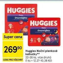 Tesco Huggies Noční plenkové kalhotky, 22-26 ks nabídka