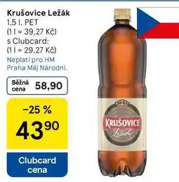 Tesco Krušovice Ležák nabídka