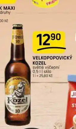 Flop VELKOPOPOVICKÝ KOZEL světlé výčepní nabídka