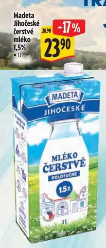 Albert Madeta Jihočeské čerstvé mléko 1,5% nabídka