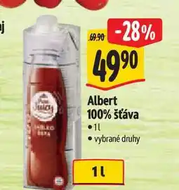 Albert Albert 100% šťáva nabídka