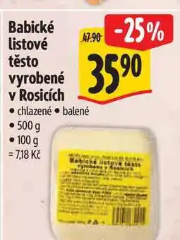 Albert Babické listové těsto vyrobené v Rosicích nabídka