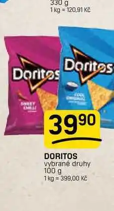 Flop DORITOS vybrané druhy nabídka