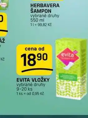 EVITA VLOŽKY vybrané druhy 9-20 ks