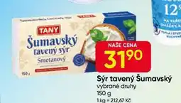 Hruška TANY Sýr tavený Šumavský vybrané druhy nabídka