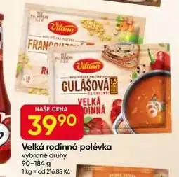Hruška Vitana Velká rodinná polévka vybrané druhy nabídka