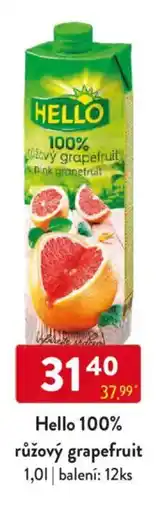 Qanto Hello 100% růžový grapefruit nabídka