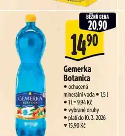 Albert Gemerka Botanica • ochucená minerální voda nabídka