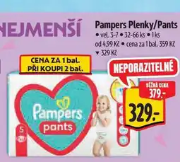 Albert Pampers Plenky/Pants vel. 3-7 32-66 ks nabídka