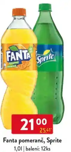 Qanto Fanta pomeranč, Sprite nabídka