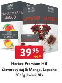 Qanto Herbex Premium HB Zázvorový čaj & Mango, Lapacho nabídka