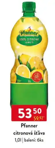 Qanto Pfanner citronová šťáva nabídka