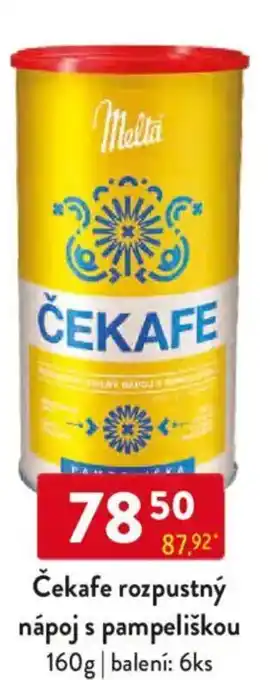 Qanto Čekafe rozpustný nápoj s pampeliškou nabídka