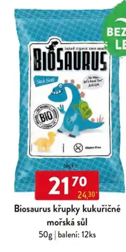 Qanto Biosaurus křupky kukuřičné mořská sůl nabídka