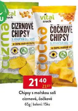 Qanto Chipsy s mořskou solí cizrnové, čočkové nabídka