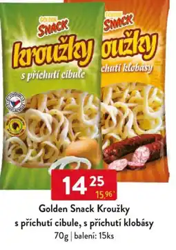 Qanto Golden Snack Kroužky s příchutí cibule, s příchutí klobásy nabídka