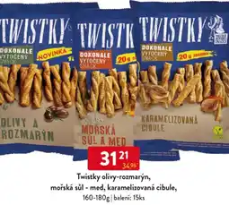 Qanto Twistky olivy-rozmarýn, mořská sůl - med, karamelizovaná cibule nabídka