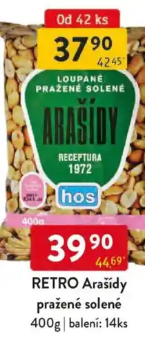 Qanto RETRO Arašídy pražené solené nabídka