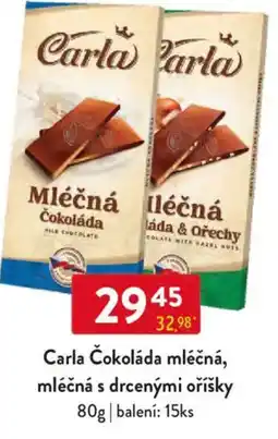 Qanto Carla Čokoláda mléčná, mléčná s drcenými oříšky nabídka