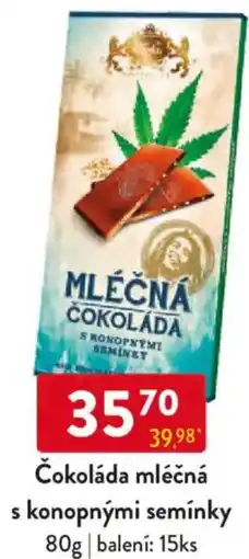 Qanto Čokoláda mléčná s konopnými semínky nabídka