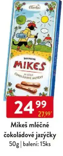 Qanto Mikeš mléčné čokoládové jazýčky nabídka