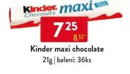 Qanto Kinder maxi chocolate nabídka