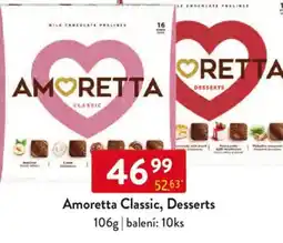 Qanto Amoretta Classic, Dessert nabídka