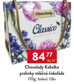 Qanto Chocolady Kabelka pralinky mléčná čokoláda nabídka