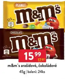 Qanto M&M's arašídové, čokoládové nabídka