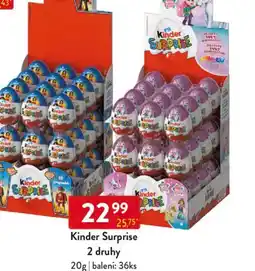 Qanto Kinder Surprise 2 druhy nabídka