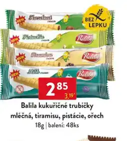 Qanto Balila kukuřičné trubičky mléčná, tiramisu, pistácie, ořech nabídka