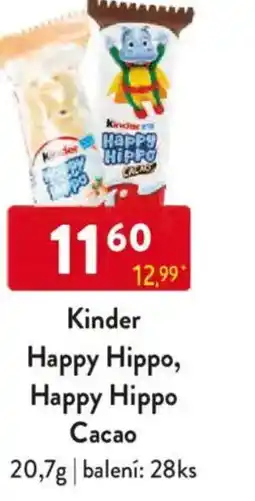 Qanto Kinder Happy Hippo, Happy Hippo Cacao nabídka