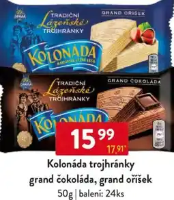 Qanto Kolonáda trojhránky grand čokoláda, grand oříšek nabídka
