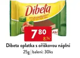Qanto Dibeta oplatka s oříškovou náplní nabídka