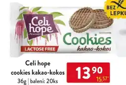 Qanto Celi hope cookies kakao-kokos nabídka
