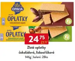 Qanto Zlaté oplatky čokoládové, lískooříškové nabídka