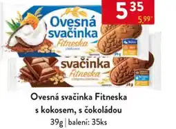 Qanto Ovesná svačinka Fitneska s kokosem, s čokoládou nabídka