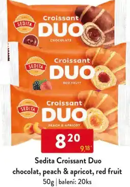 Qanto Sedita Croissant Duo chocolat, peach & apricot, red fruit nabídka