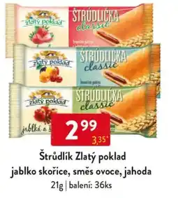 Qanto Štrudlík Zlatý poklad jablko skořice, směs ovoce, jahoda nabídka