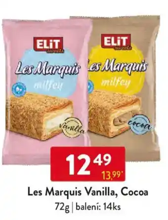Qanto Les Marquis Vanilla, Cocoa nabídka