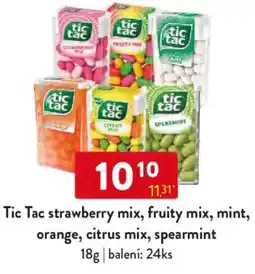 Qanto Tic Tac strawberry mix, fruity mix, mint, orange, citrus mix, spearmint nabídka
