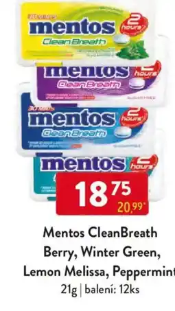 Qanto Mentos CleanBreath Berry, Winter Green, Lemon Melissa, Peppermint nabídka