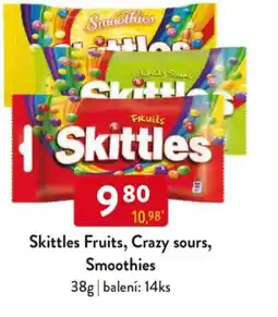 Qanto Skittles Fruits, Crazy sours, Smoothies nabídka