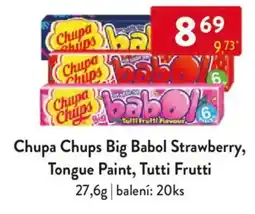 Qanto Chupa Chups Big Babol Strawberry, Tongue Paint, Tutti Frutti nabídka