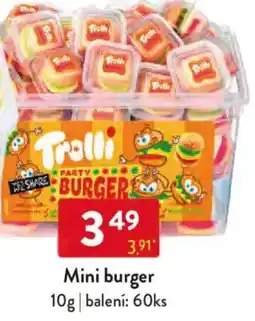 Qanto Mini burger nabídka